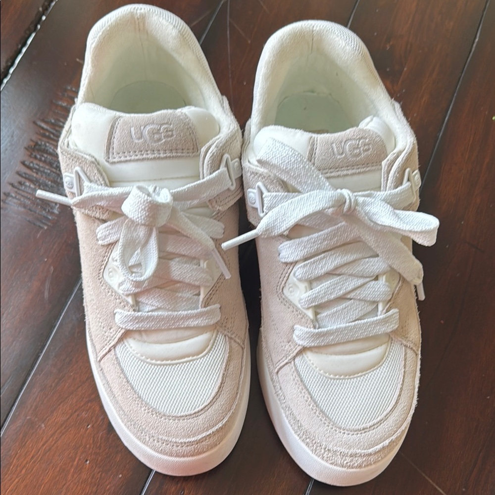 UGG Cream Lace-Up Sneakers